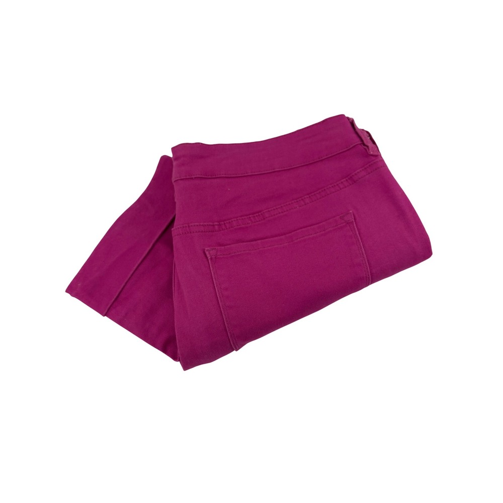 NYDJ Women Sz 16 Barbie Pink Briella Roll Cuff‎ Capri Pants Lift Tuck Technology